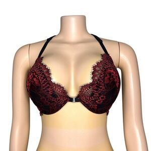 La Senza Beyond Sexy Ultimate Plunge Front Closure Padded Lace Bra Size 34DDD